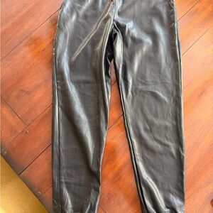 Bagatelle Black Faux Leather Pant/Jogger
